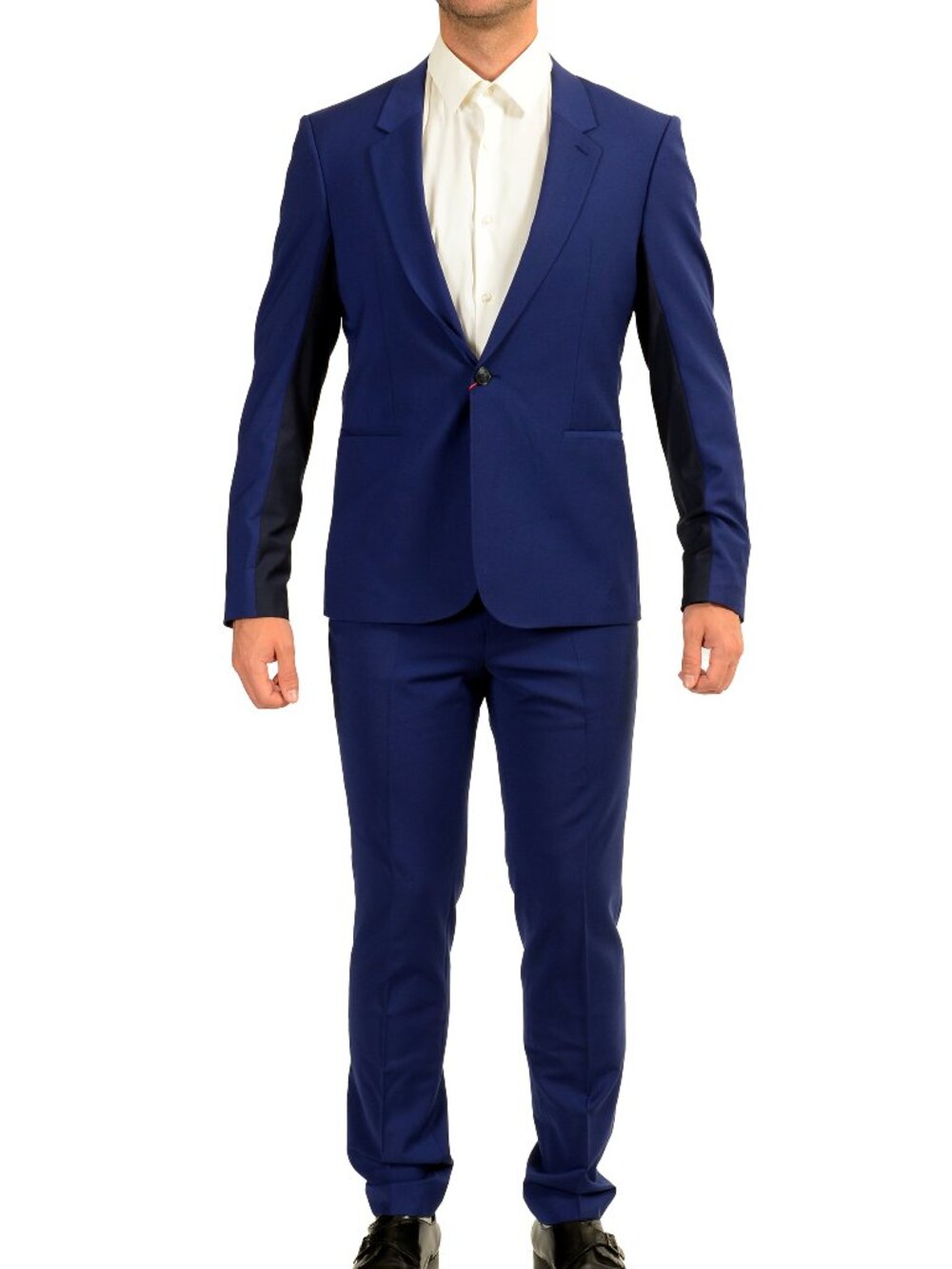 Hugo Boss Men's "Uggy/Fop202F1" Blue Wool One Button Suit US 40R IT 50R